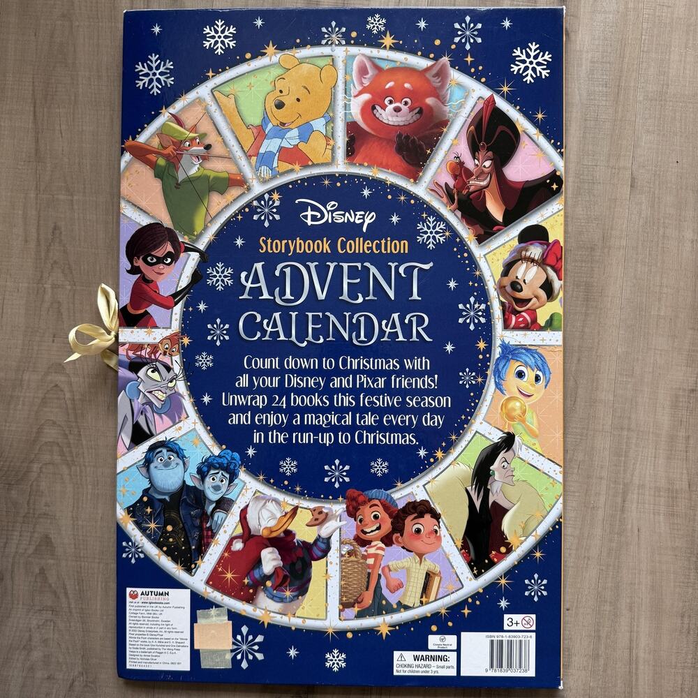 Disney Pixar Storybook Collection Advent Calendar 24 Mini Books Kids 3+ Xmas
